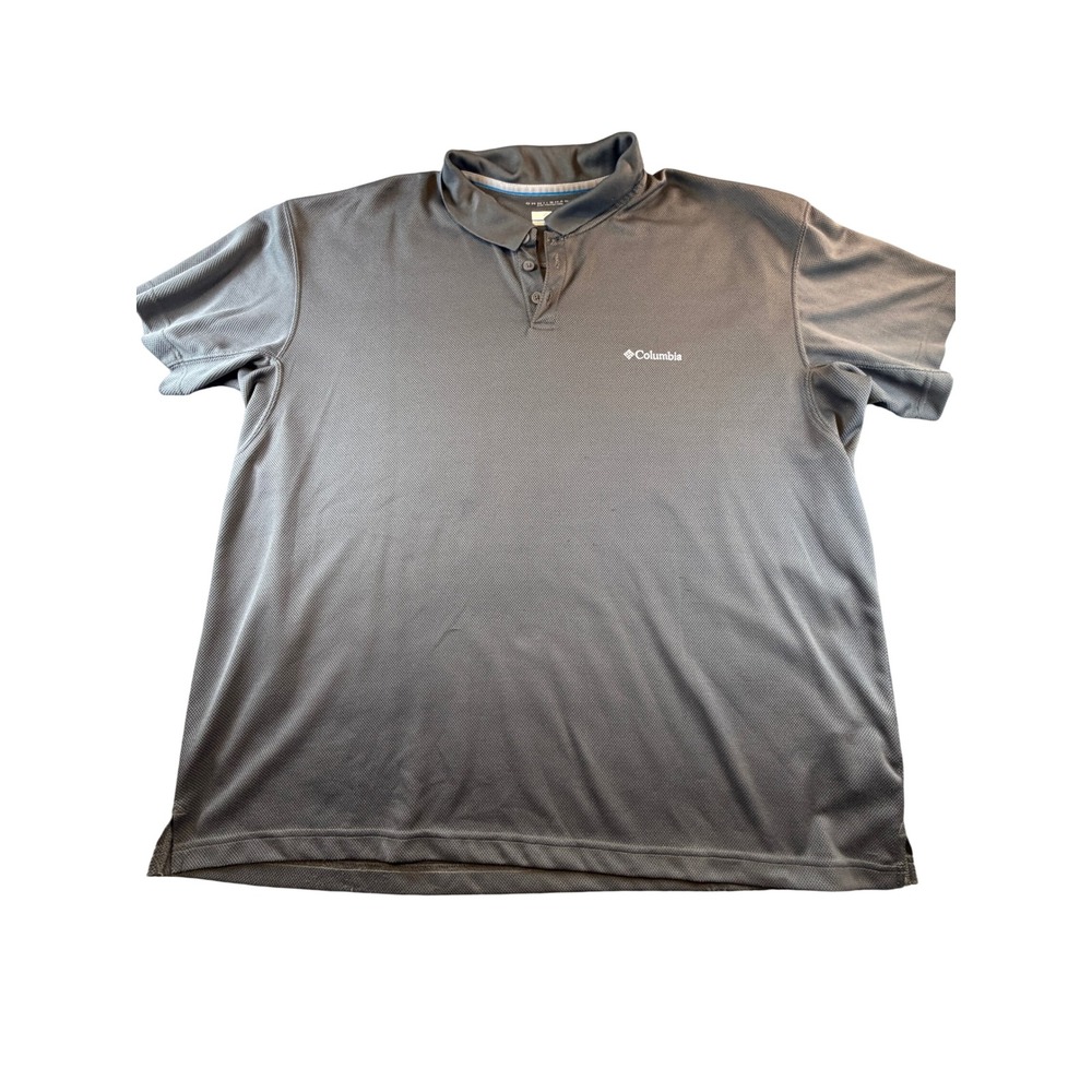 Columbia Omni-Shade Mens 3X Gray Short Sleeve Performance Polo Shirt Outdoor